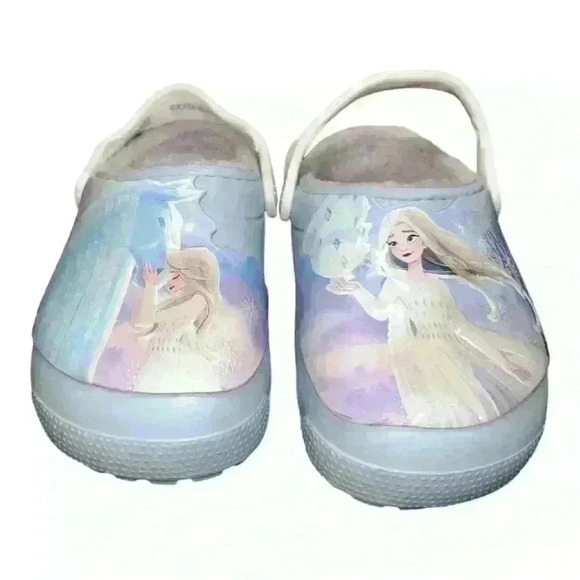 Crocs Fun Lab Little Kids Fur-Lined Disney Frozen II Clog - Size C12 - Picture 3 of 16